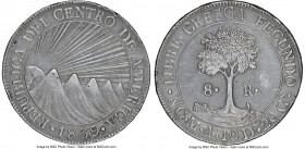 Central American Republic 8 Reales 1839 NG-MA AU50 NGC, Nueva Guatemala mint, KM4, WR-11, Elizondo-Unl., Stickney-C92. Exhibiting a pleasing gunmetal-...