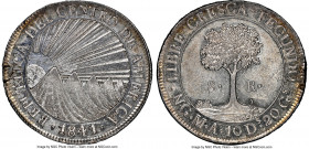 Central American Republic 8 Reales 1841 NG-MA MS62 NGC, Nueva Guatemala mint, KM4, WR-11, Elizondo-101 (recorded only as an overdate), Stickney-C92. A...