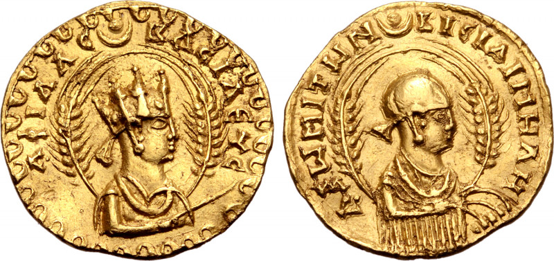 Kingdom of Axum, Aphilas AV Unit. Circa AD 310-325. AΦIΛAC BACIΛЄYC ("King Aphil...