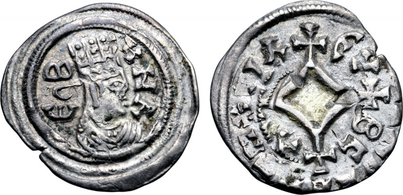 Kingdom of Axum, Ebana Gilt AR Unit. Circa AD 460-480. ЄBΛNΛ ("Ebana"), crowned ...