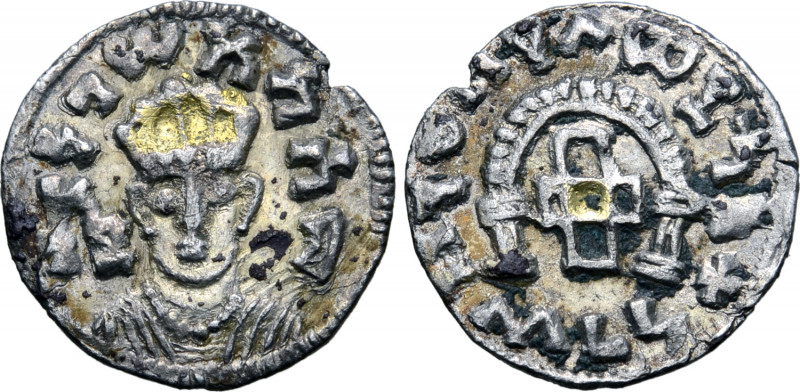 Kingdom of Axum, "AGD" (Ella Gabaz) Gilt AR Unit. Circa AD 550-570. Crowned and ...