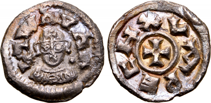 Kingdom of Axum, Joel AR Unit. Circa AD 590-610. Crowned and draped bust facing,...