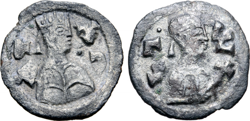 Kingdom of Axum, Joel AR Unit. Circa AD 590-610. Crowned and draped bust to righ...