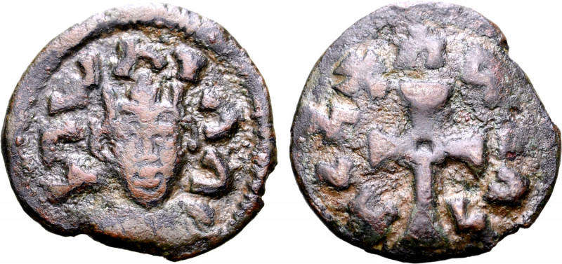 Kingdom of Axum, Joel Æ Unit. Circa AD 590-610. Crowned and draped bust facing, ...