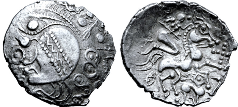 Northwest Gaul, the Aulerci Eburovices Pale EL Quarter Stater. Late 2nd to early...