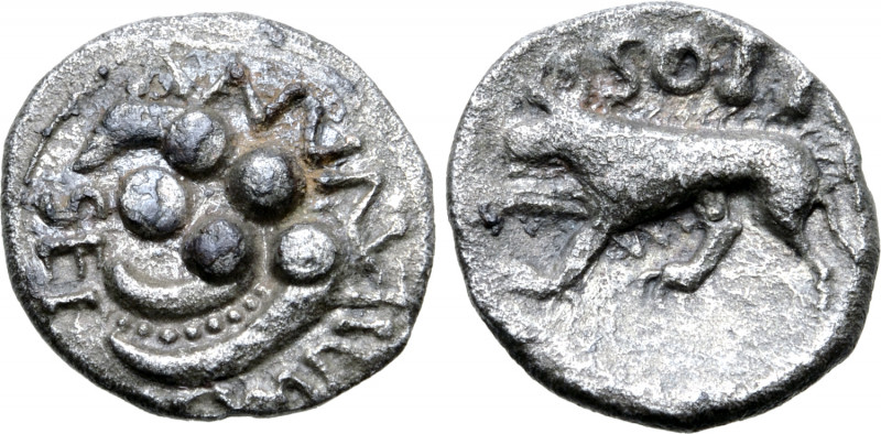 Southwest Gaul, the Sotiates or Elusates BI Drachm. After 56 BC. [REX] ADIETVANV...