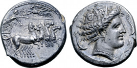 Sicily, Siculo-Punic AR Tetradrachm.