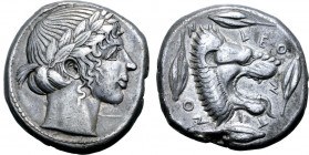 Sicily, Leontinoi AR Tetradrachm.