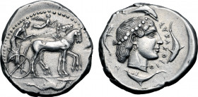 Sicily, Syracuse AR Tetradrachm.