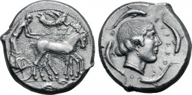 Sicily, Syracuse AR Tetradrachm.