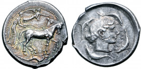Sicily, Syracuse AR Tetradrachm.