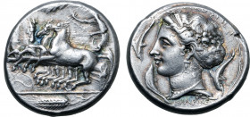 Sicily, Syracuse AR Tetradrachm.