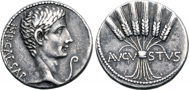 Augustus AR Cistophoric Tetradrachm of Pergamum, Mysia. 27-26 BC. IMP CAESAR, ba...