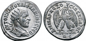 Philip I BI Tetradrachm of Antioch, Seleucis and Pieria.