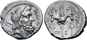 Cn. Nerius, L. Lentulus and Claudius Marcellus AR Denarius.