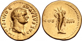 Domitian, as Caesar, AV Aureus.