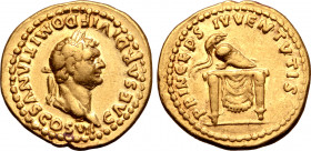 Domitian, as Caesar, AV Aureus.