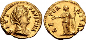 Diva Faustina I (wife of A. Pius) AV Aureus.