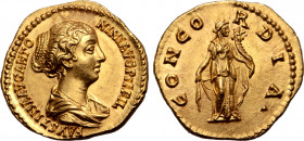 Faustina II (daughter of A. Pius) AV Aureus.