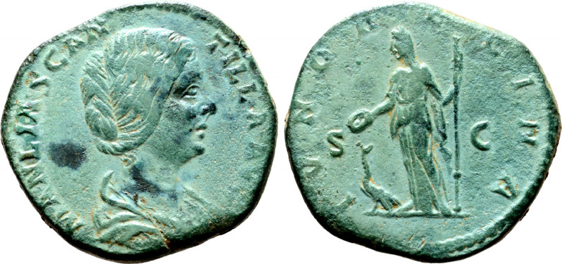 Manlia Scantilla (wife of D. Julianus) Æ Sestertius. Rome, AD 193. MANLIA SCANTI...