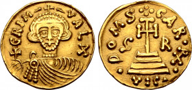 Lombards, Beneventum. Grimoald III and Charlemagne AV Solidus.