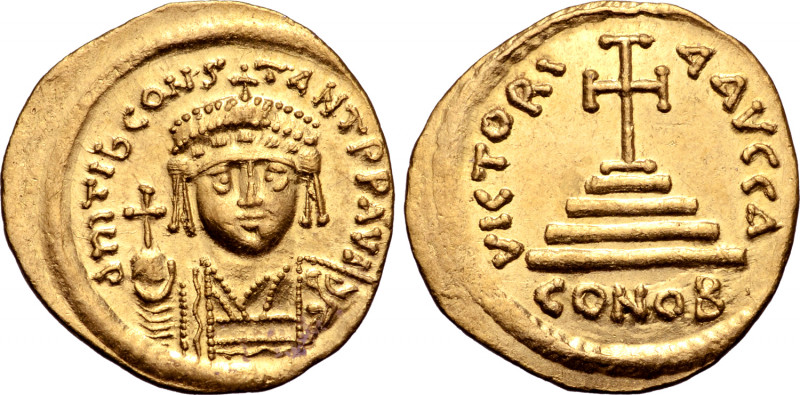 Tiberius II Constantine AV Solidus. Constantinople, AD 578-582. ∂ m TIЬ CONSTANT...