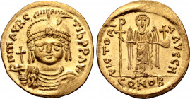 Maurice Tiberius AV Solidus.