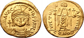 Maurice Tiberius AV Solidus.