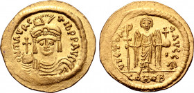 Maurice Tiberius AV Solidus.