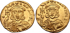 Constantine V Copronymus, with Leo III, AV Solidus.