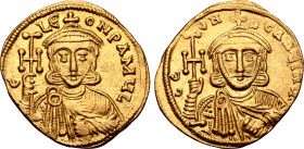 Constantine V Copronymus, with Leo III, AV Solidus.