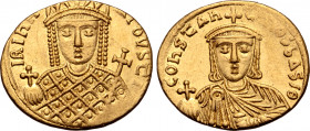 Constantine VI, with Irene, AV Solidus.