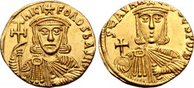 Nicephorus I, with Stauracius, AV Solidus.