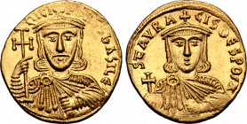 Nicephorus I, with Stauracius, AV Solidus.
