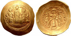Romanus IV, with Eudocia, Michael VII, Constantius, and Andronicus, AV Histamenon Nomisma.