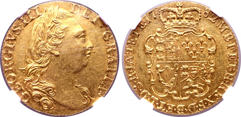 Great Britain, Hanover. George III AV Guinea. London mint, 1782. GEORGIVS • III ...