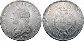 Italian States, Savoia-Sardegna (Savoy-Sardinia, Kingdom). Vittorio Amedeo III AR Scudo da 6 Lire.