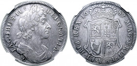 Scotland, James VII AR 40 Shillings.
