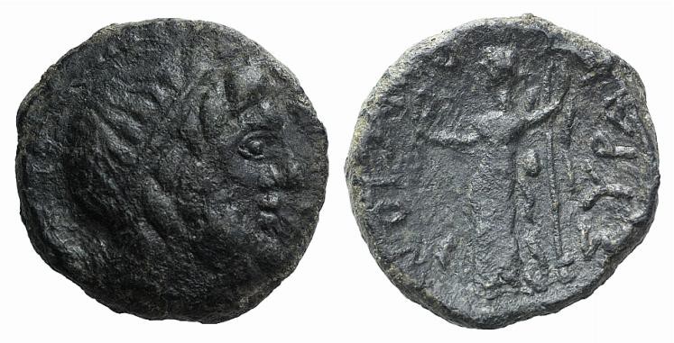 Sicily, Syracuse. Roman Rule, after 212 BC. Æ (19mm, 5.82g, 12h). Male head r., ...