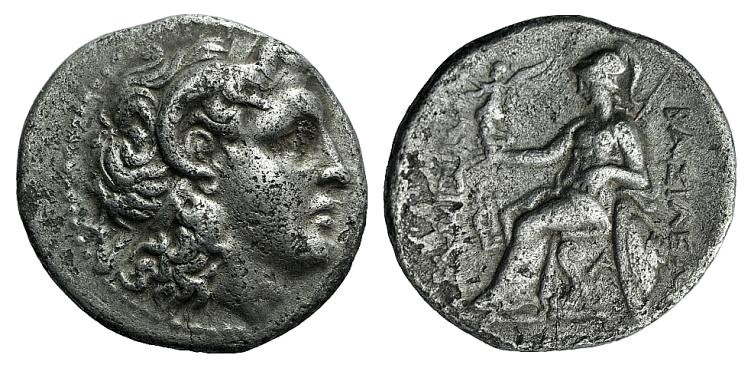 Kings of Thrace, Lysimachos (305-281 BC). AR Drachm (18mm, 4.09g, 12h). Ephesos,...