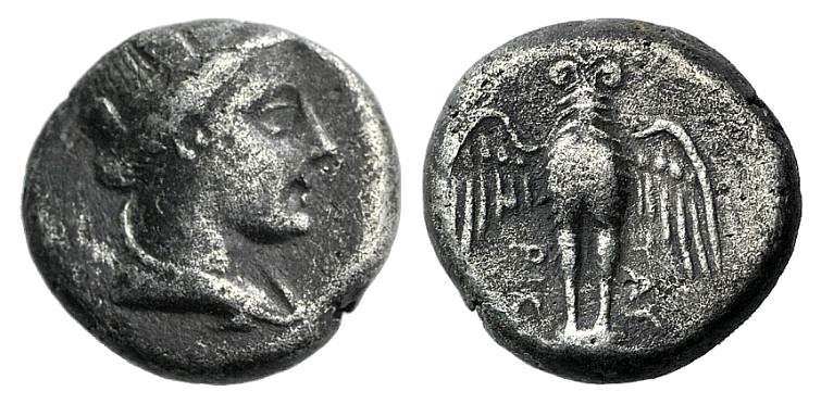 Pontos, Amisos, c. 300-125 BC. AR Siglos – Drachm (13mm, 3.72g, 12h). Turreted a...