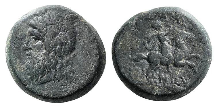 Mysia, Adramytion, 2nd century BC. Æ (16mm, 5.76g, 11h). Tenon, magistrate. Laur...