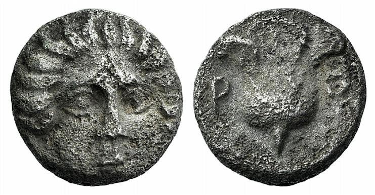 Islands of Caria, Rhodos. Rhodes, c. 408/7-390 BC. AR Hemidrachm (10mm, 1.60g, 1...