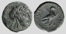 Seleukid Kings, Achaios (Usurper, 220-214 BC). Æ (18mm, 5.41g, 12h). Sardes. Laureate head of Apollo r. R/ Eagle standing r., palm frond over shoulder...
