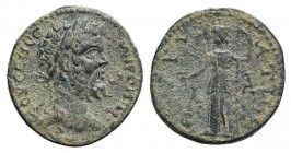 Septimius Severus (193-211). Messenia, Thuria. Æ Assarion (21mm, 5.48g, 11h), c. 198-205. Laureate head r. R/ Jupiter standing l., holding sceptre and...