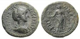 Julia Domna (Augusta, 193-217). Troas, Scepsis. Æ (26mm, 6.76g, 6h). Draped bust r. R/ Athena standing facing, head l., holding sceptre and Nike. Cf. ...