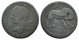 Caracalla (198-217). Cilicia, Tarsus. Æ (32mm, 17.02g, 6h). Laureate head l. R/ She-wolf suckling Romulus and Remus. SNG Levante 1053. Fine - Good Fin...