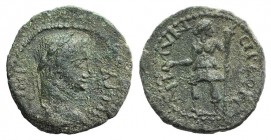 Gallienus (253-268). Thrace, Coela. Æ (21mm, 5.38g, 12h). Laureate head r. R/ Artemis standing facing, head r., holding patera and long torch. Varbano...