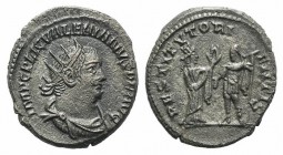 Valerian I (253-260). Antoninianus (20mm, 4.20g, 12h). Samosata, AD 253. Radiate, draped and cuirassed bust r. R/ The Orient standing r., presenting w...