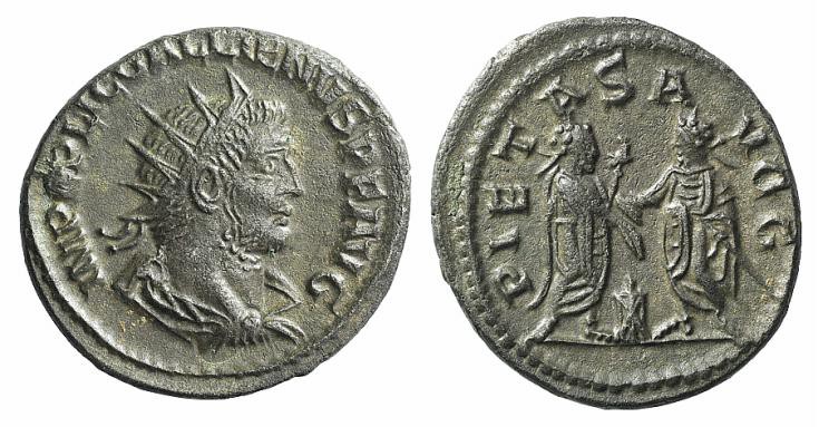 Gallienus (253-268). Antoninianus (20mm, 3.38g., 11h). Samosata, 255-6. Radiate,...